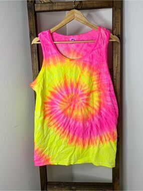 Colortone Tie-Dye Spiral Tank Top Size L